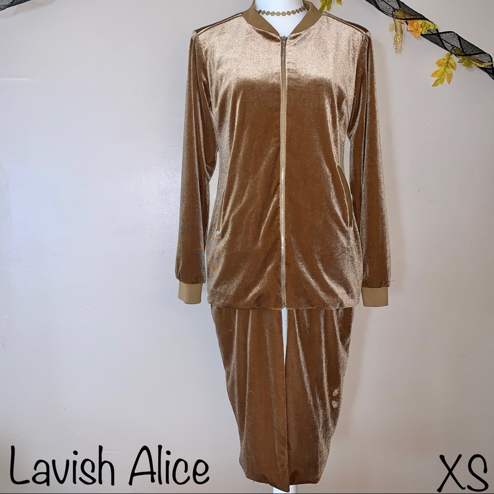 Lavish Alice Long Tan Jacket, Size XS